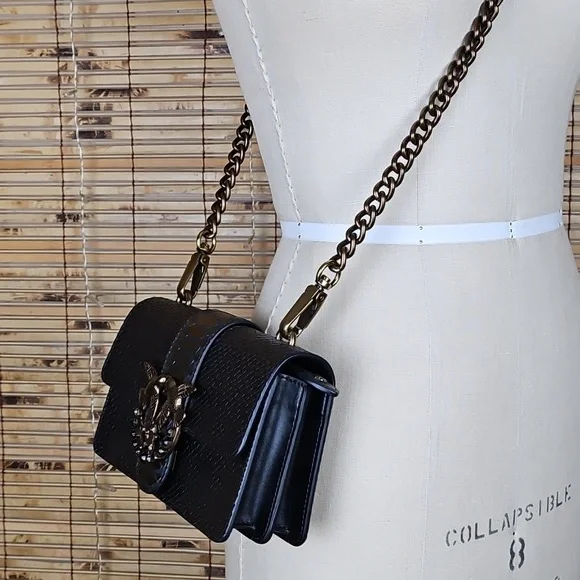 Pinko Bronze Python Mini Love Bag